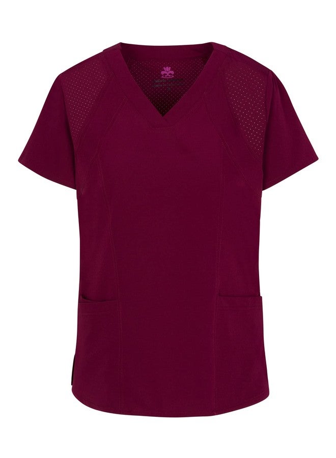 Natural Uniforms Womens Cool Stretch Jogger Scrub Set with Regular and Petite Sizes (Burgundy, Small) - Image 3